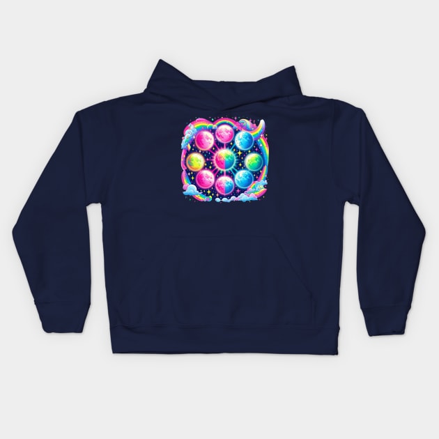 Full Moon Fever - Inspired by Lisa Frank Kids Hoodie by Tiger Mountain Design Co.